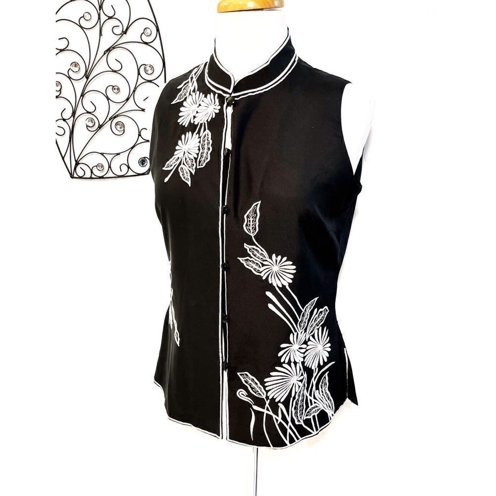 Silkland 100% Silk sleeveless Floral Top